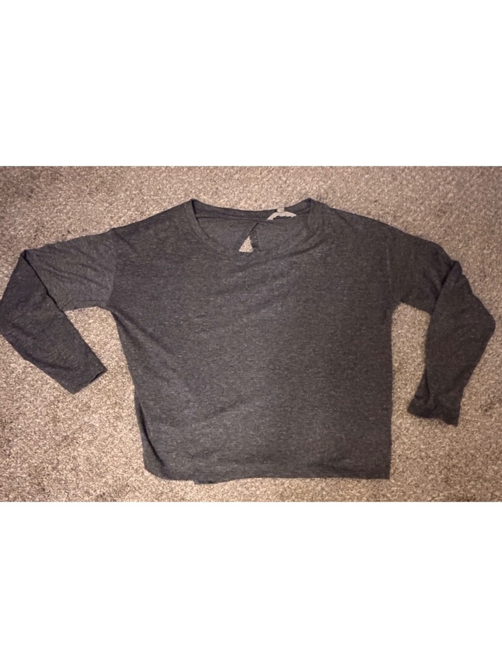 Athleta Gray Open Back Long Sleeve Top Women’s Medium